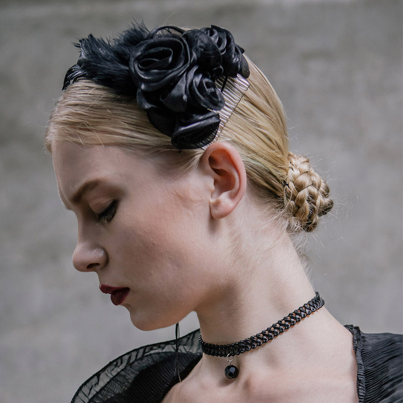 Gothic Style Black Hair Clips