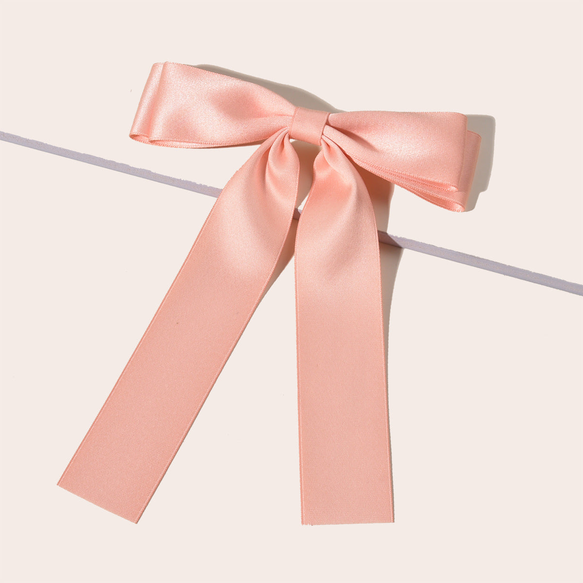 Bowknot-Style Hair Clip with Long Tail